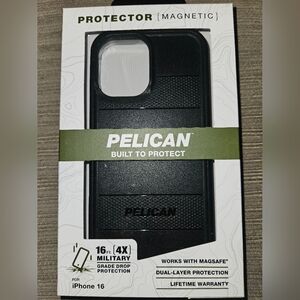 Pelican Protector Black Military-Grade iPhone 16 Case